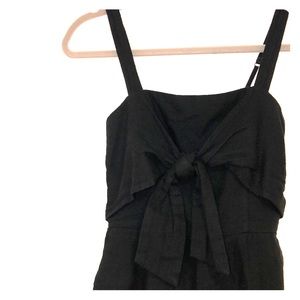 Black tie-front jumpsuit - Abercrombie size S